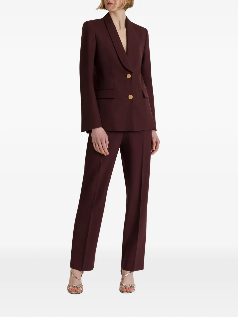 Alberta Ferretti Blazer met sjaalkraag Rood