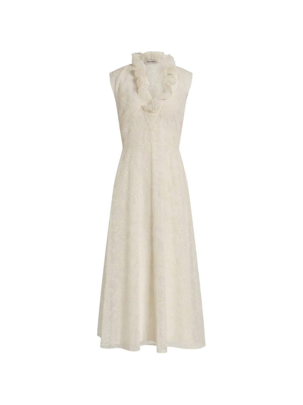 Alberta Ferretti Abito midi con ruches - Bianco