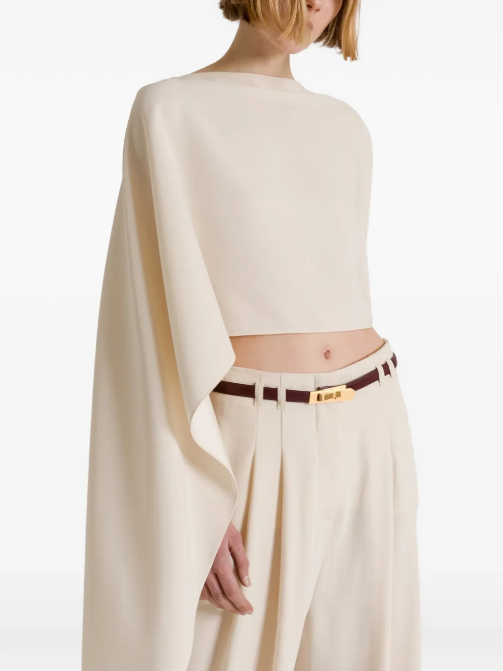 Alberta Ferretti Plooibroek Wit