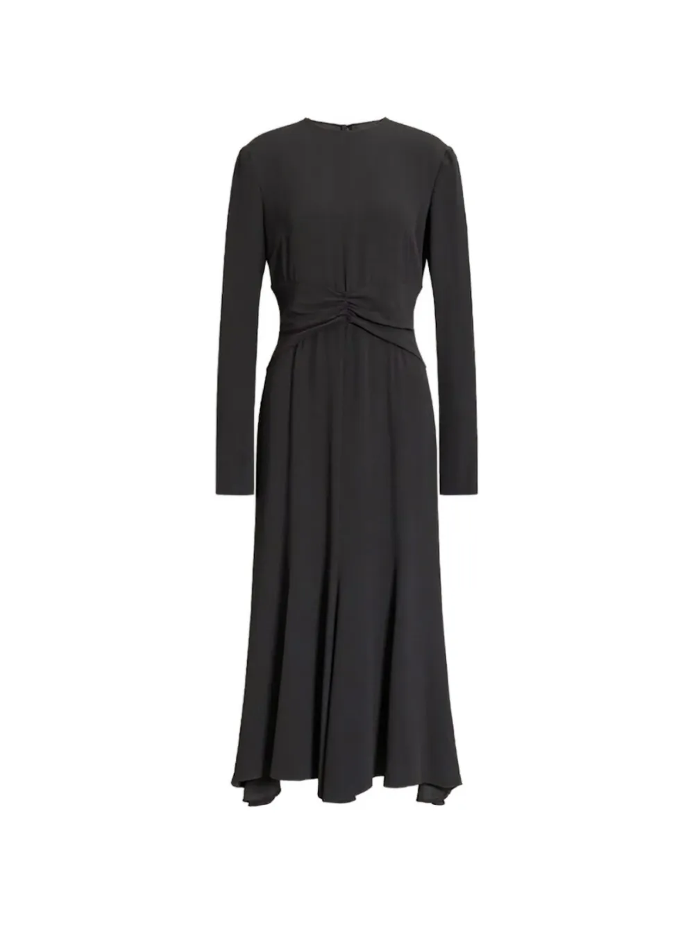 Alberta Ferretti ruched long-sleeve midi dress - Grigio