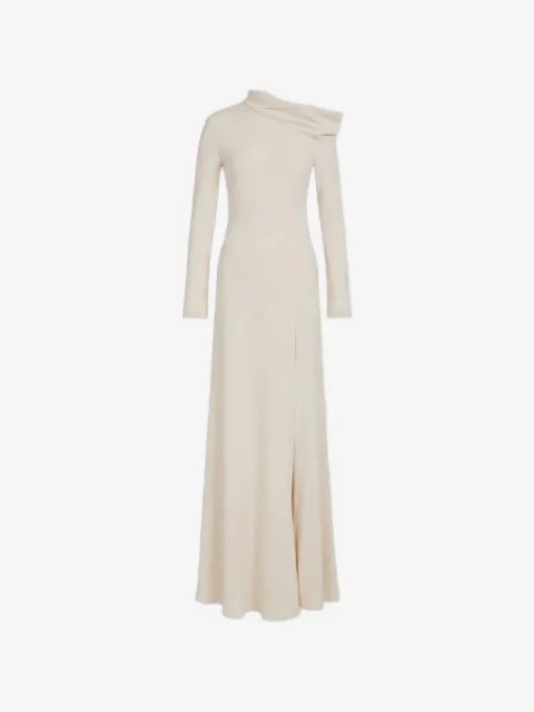Alberta Ferretti off-shoulder side-slit maxi dress