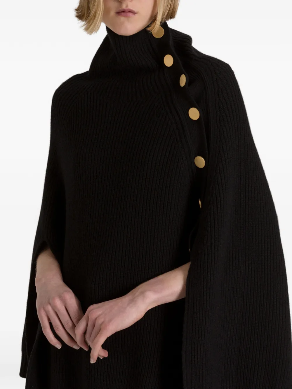 Alberta Ferretti Coltrui met cape Zwart