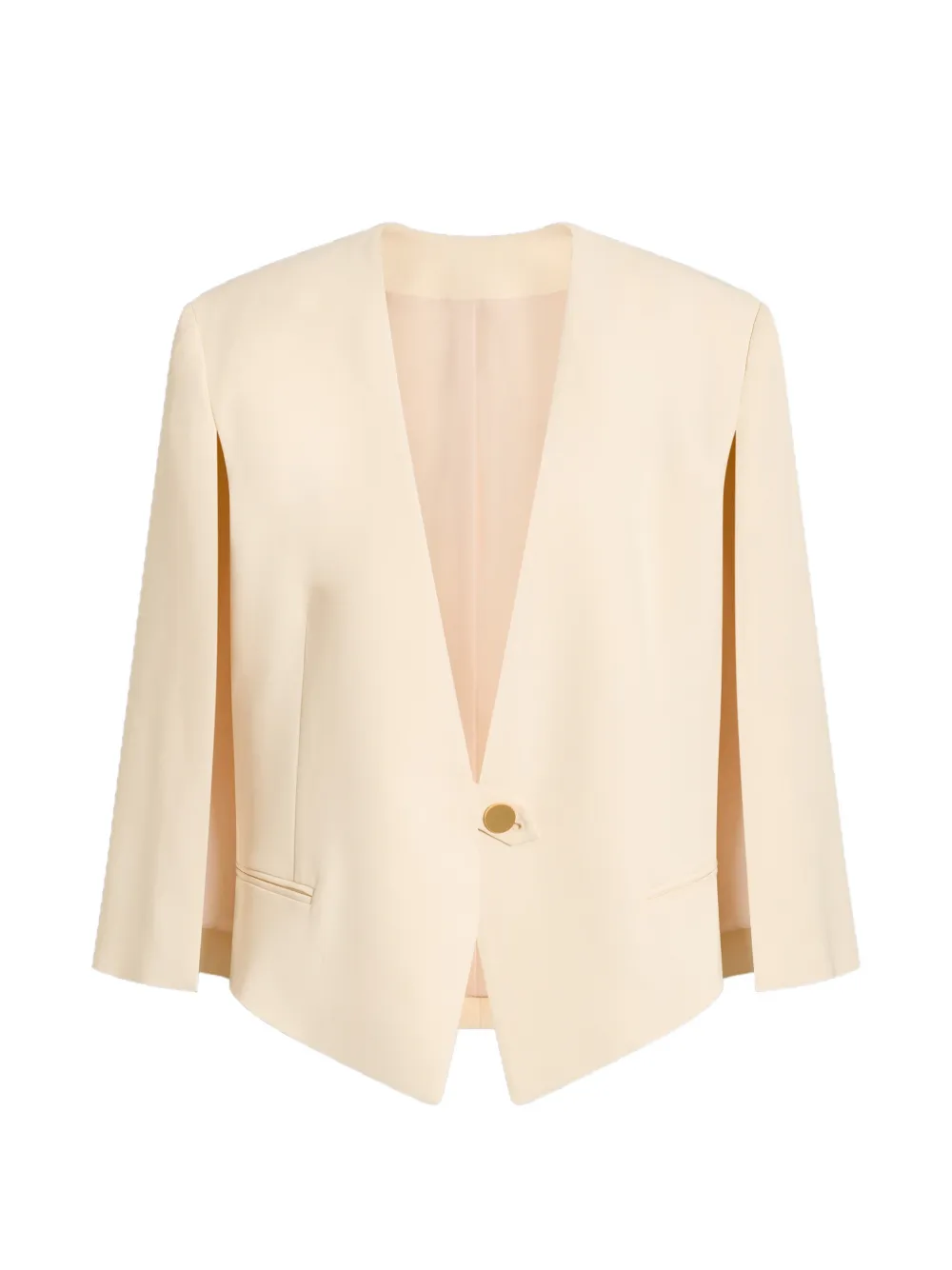 Alberta Ferretti Blazer monopetto con scollo a V - Toni neutri