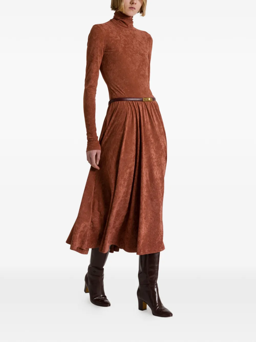 Alberta Ferretti Top met col Bruin