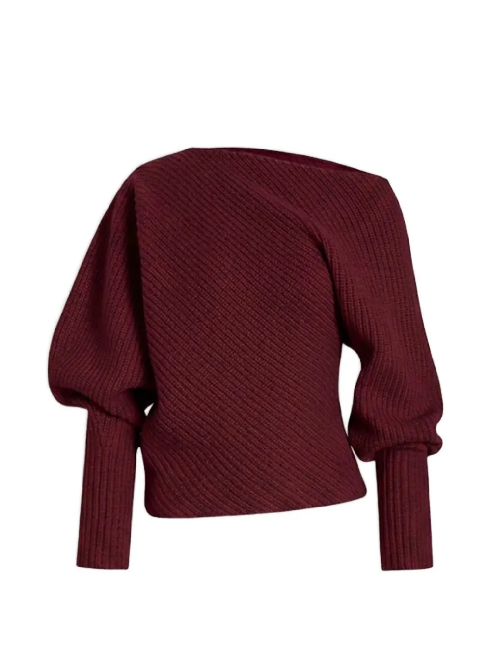 Alberta Ferretti Ribgebreide trui met bloemapplicatie Rood