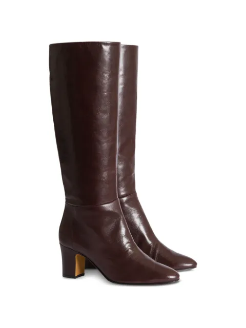 Alberta Ferretti block-heel leather boots