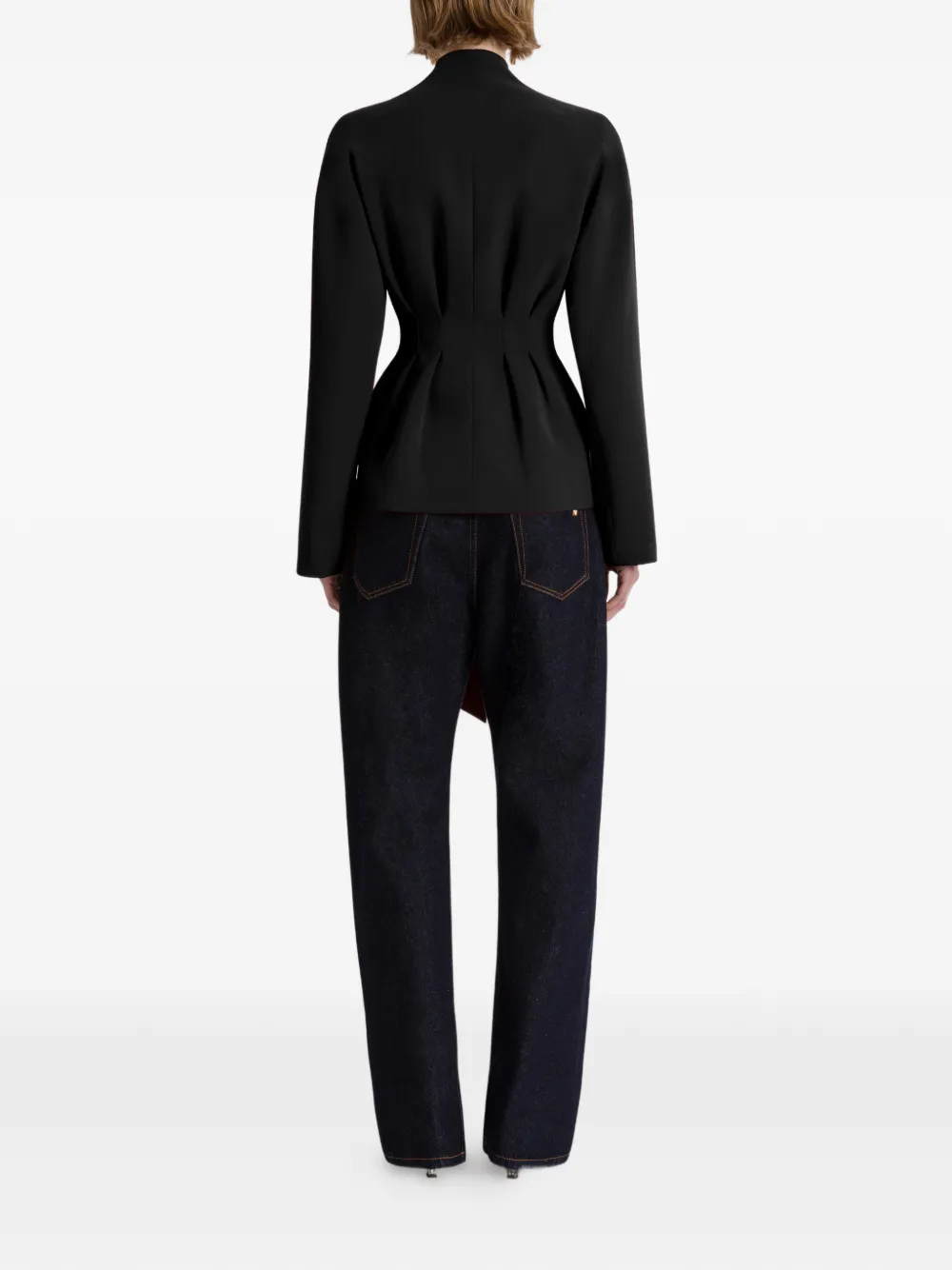 Alberta Ferretti Jas met riem Zwart