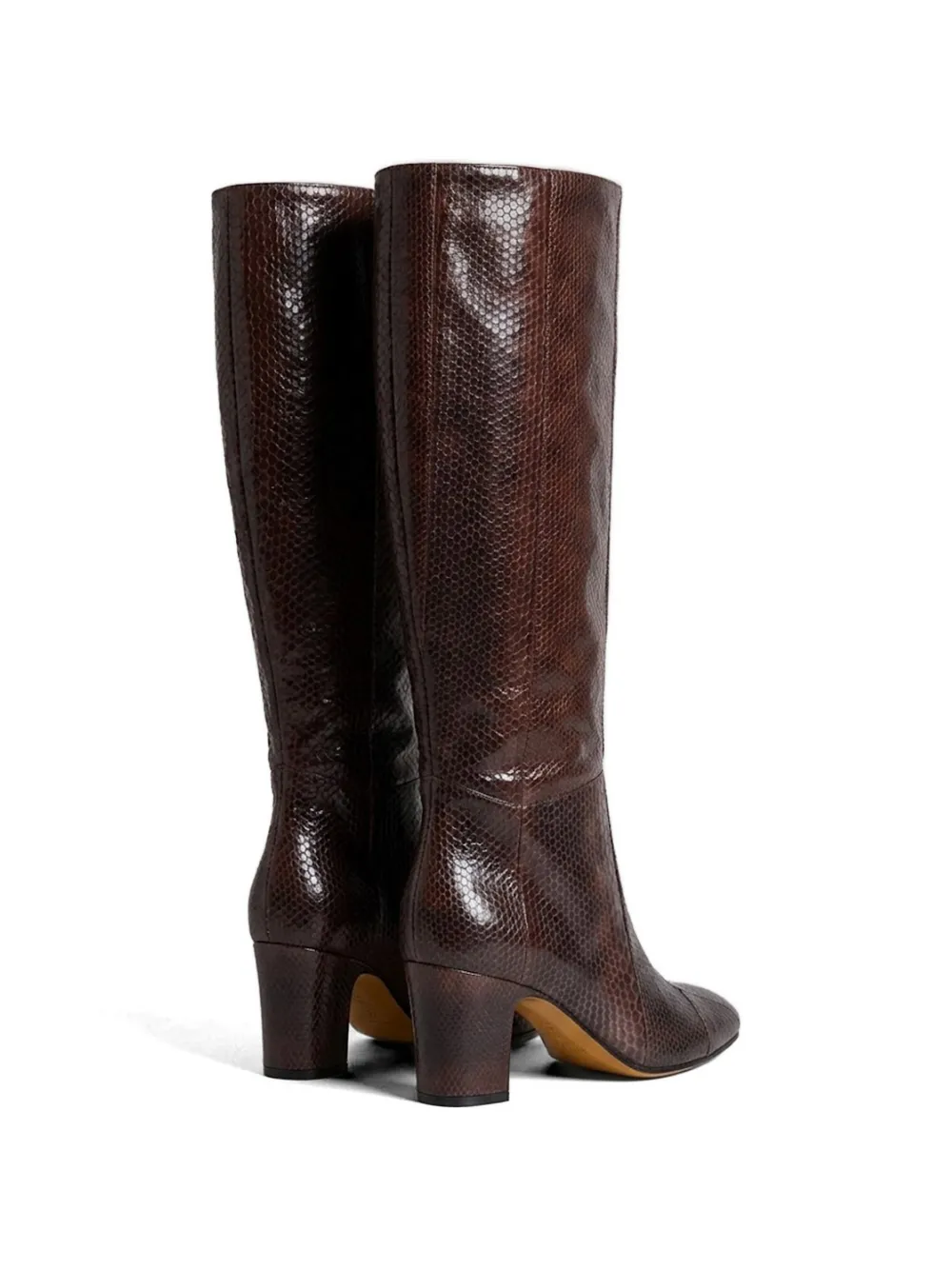 Alberta Ferretti snakeskin-effect knee-high boots Bruin