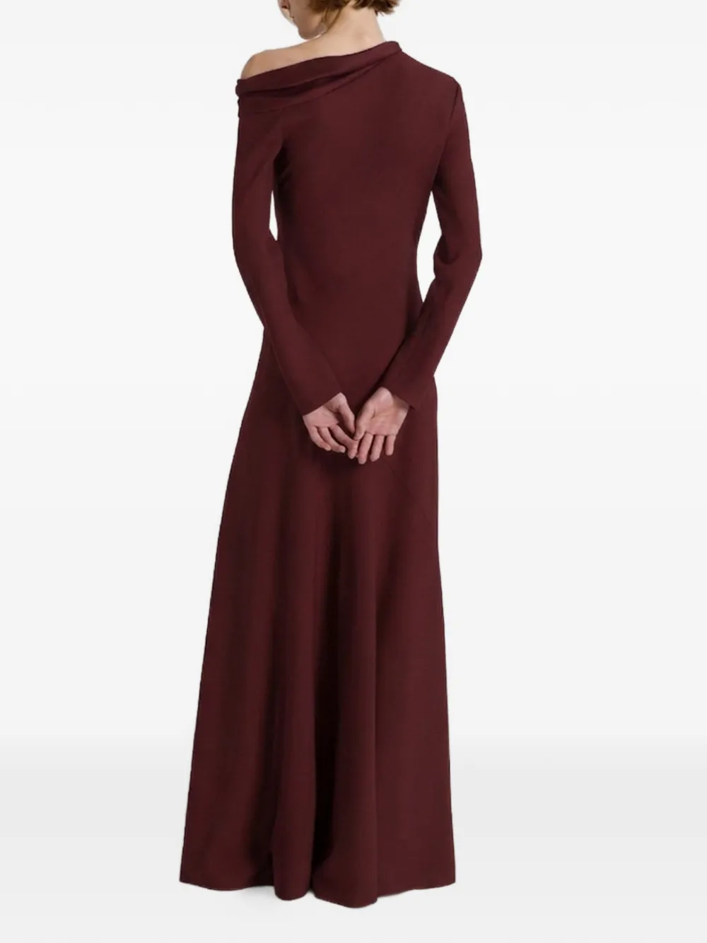 Alberta Ferretti Asymmetrische maxi-jurk met split Rood