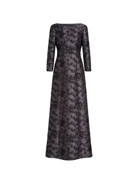 Alberta Ferretti floral-print long-sleeve maxi dress