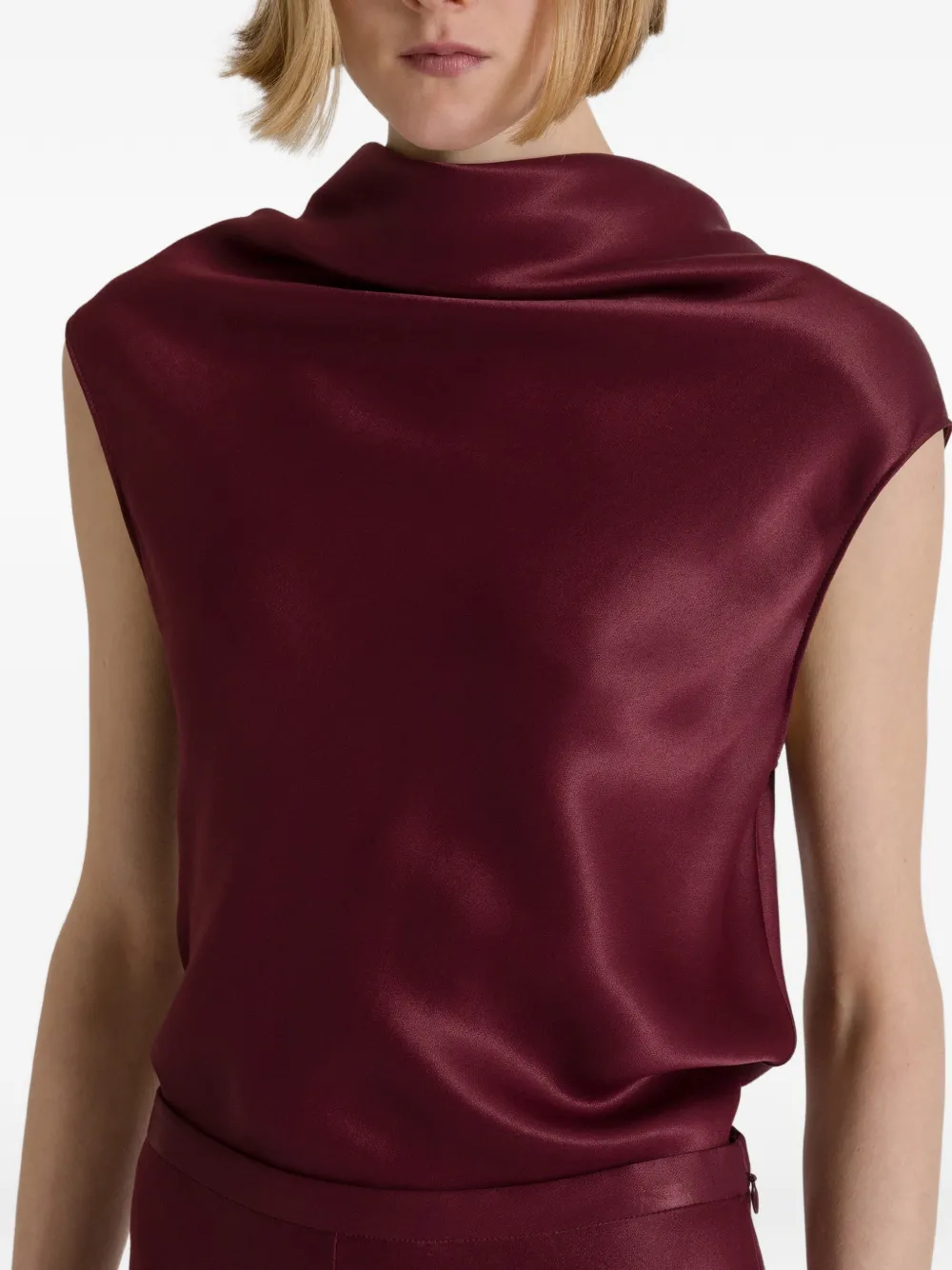Alberta Ferretti Mouwloze blouse Rood