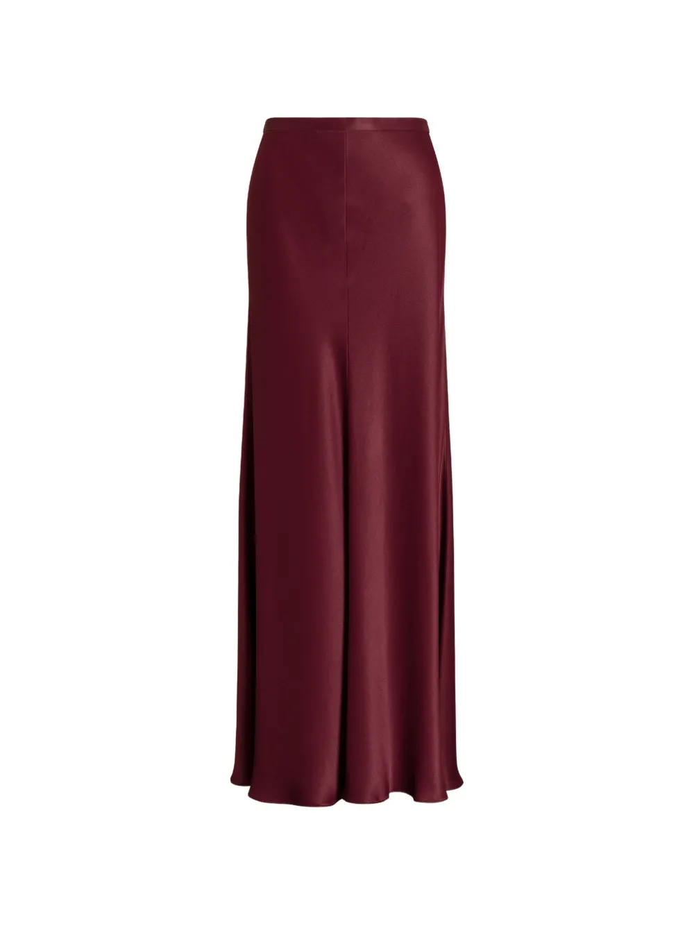 Alberta Ferretti Gonna lunga in raso - Rosso