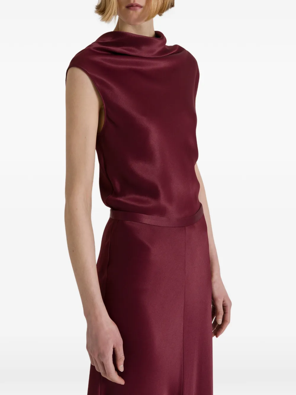 Alberta Ferretti Satijnen maxi-rok Rood