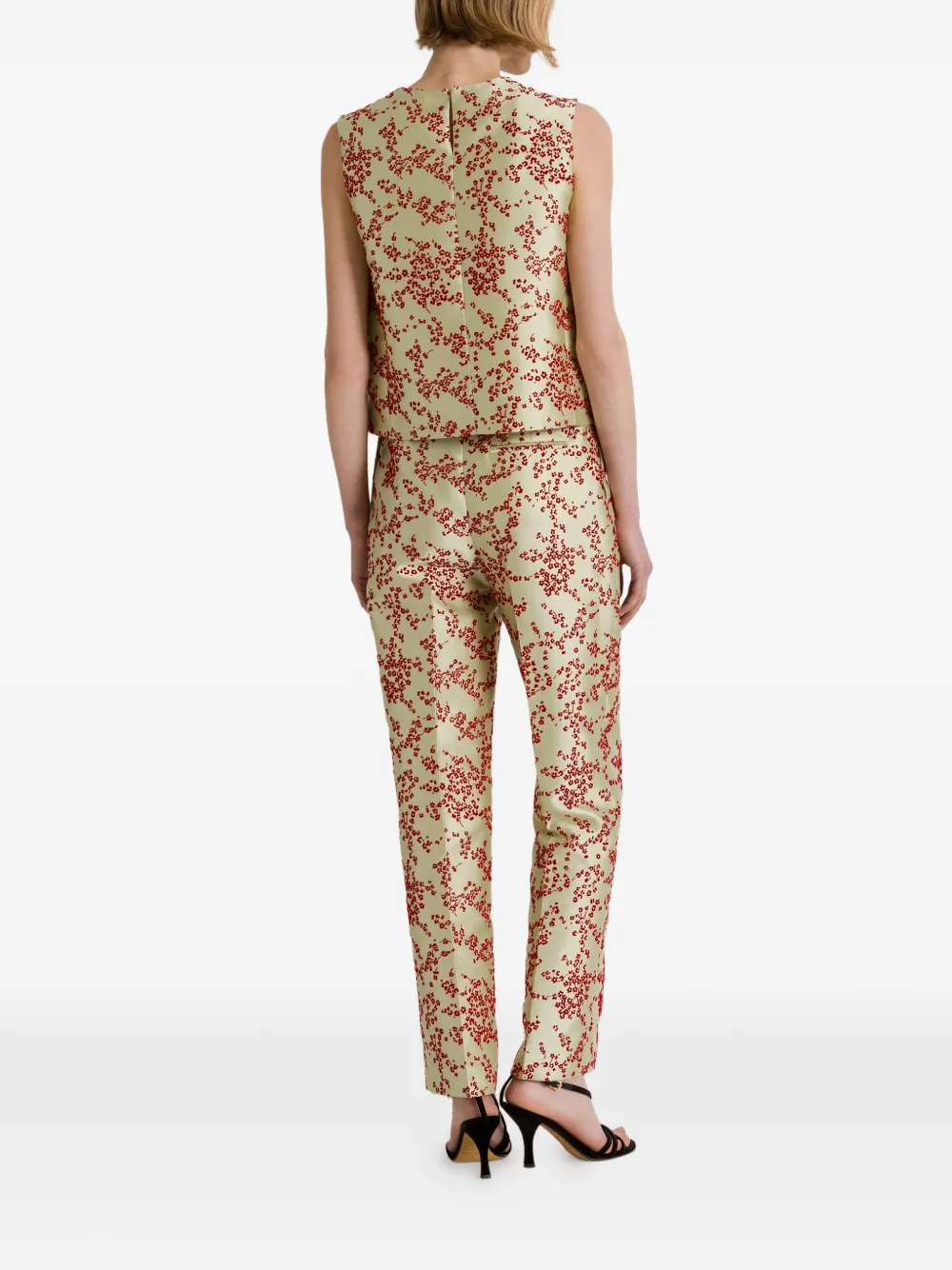 Alberta Ferretti Top met bloemenprint Groen