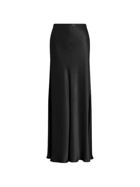 Alberta Ferretti falda satinada con cintura alta