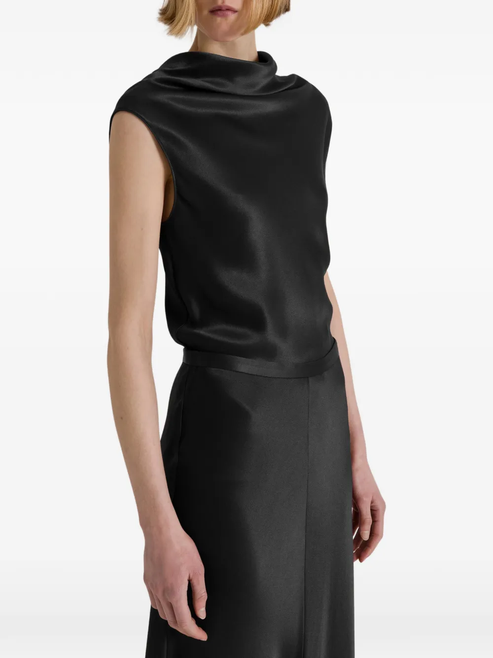 Alberta Ferretti Satijnen rok Zwart