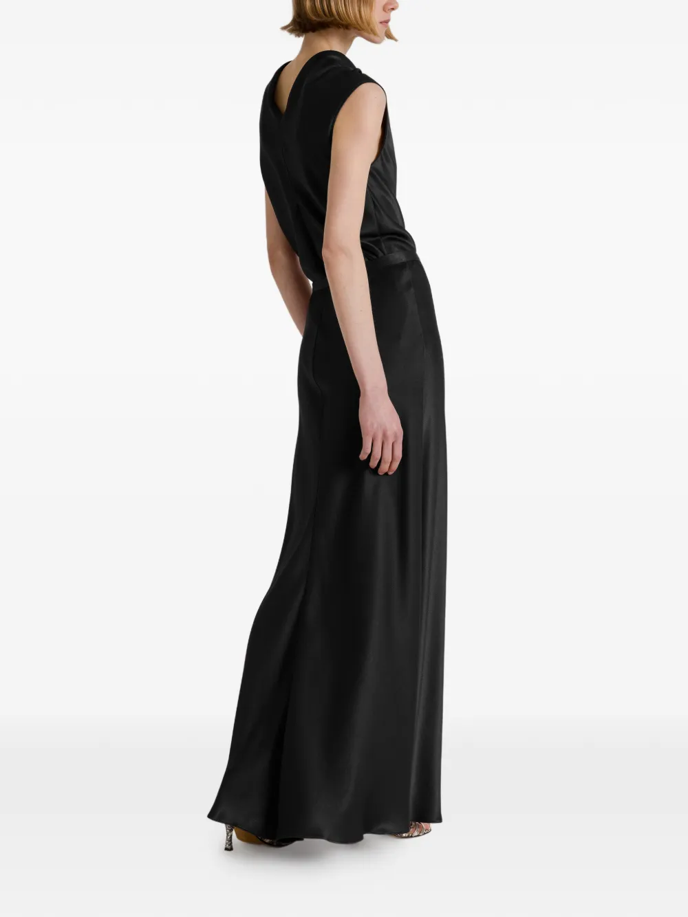 Alberta Ferretti Satijnen rok Zwart