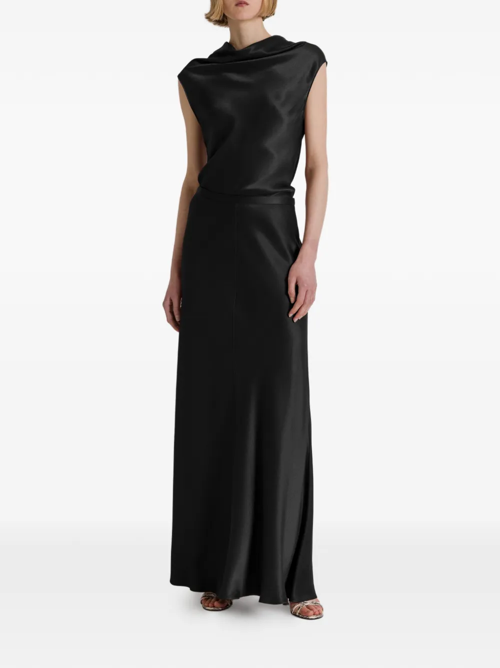 Alberta Ferretti Satijnen rok Zwart