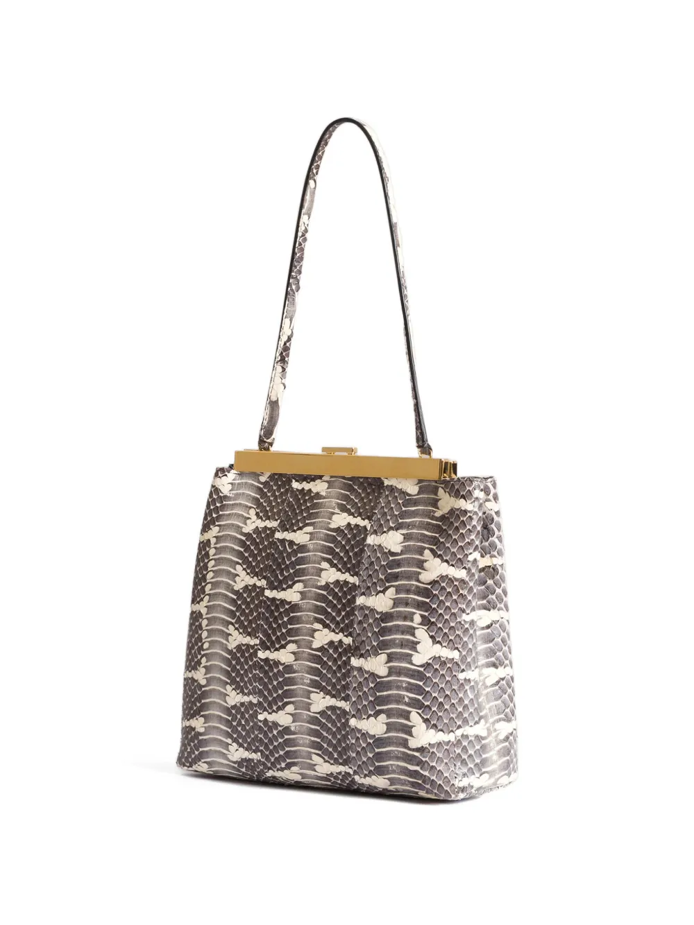 Alberta Ferretti Mini-tas met slangen-effect Grijs