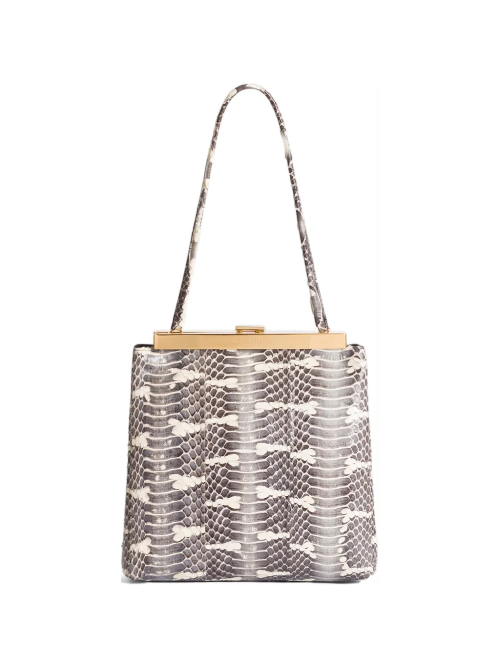 Alberta Ferretti Borsa mini in pelle di serpente - Grigio
