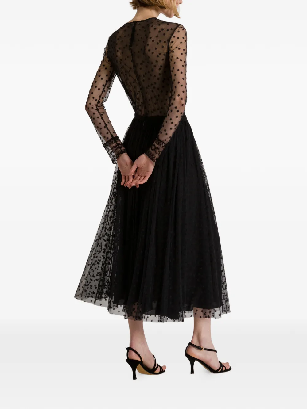 Alberta Ferretti Tule midi-rok Zwart