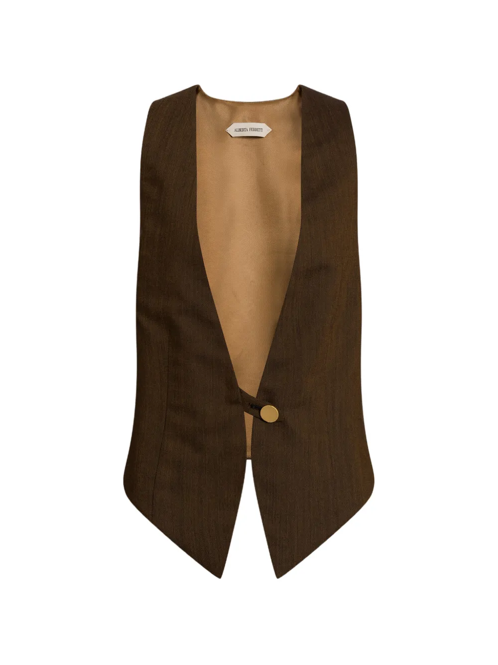 Alberta Ferretti Gilet con bottoni - Marrone