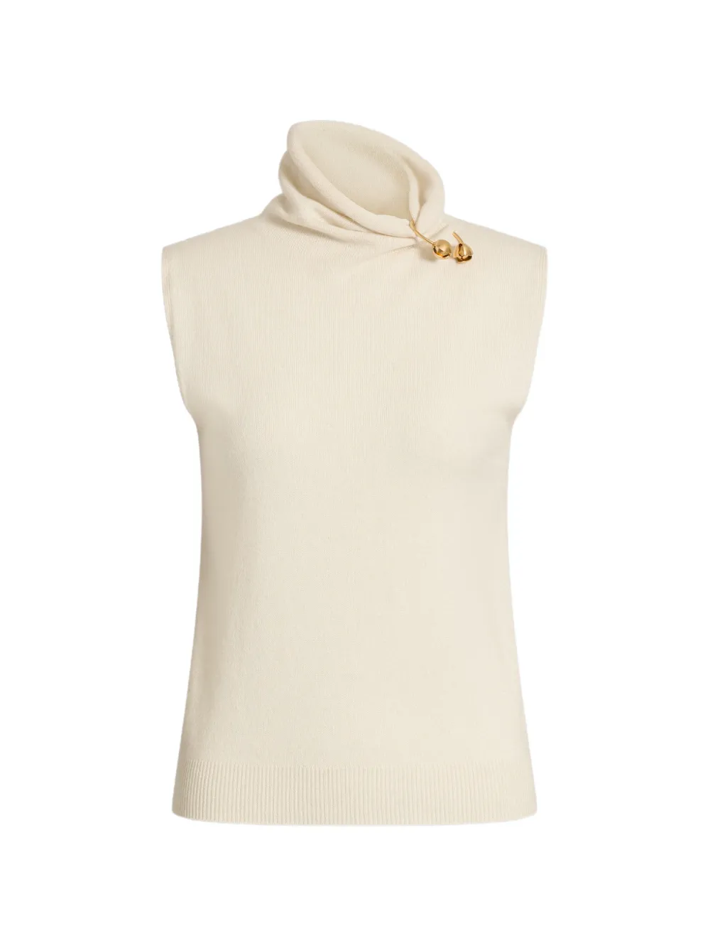 Alberta Ferretti Top smanicato a collo alto - Toni neutri