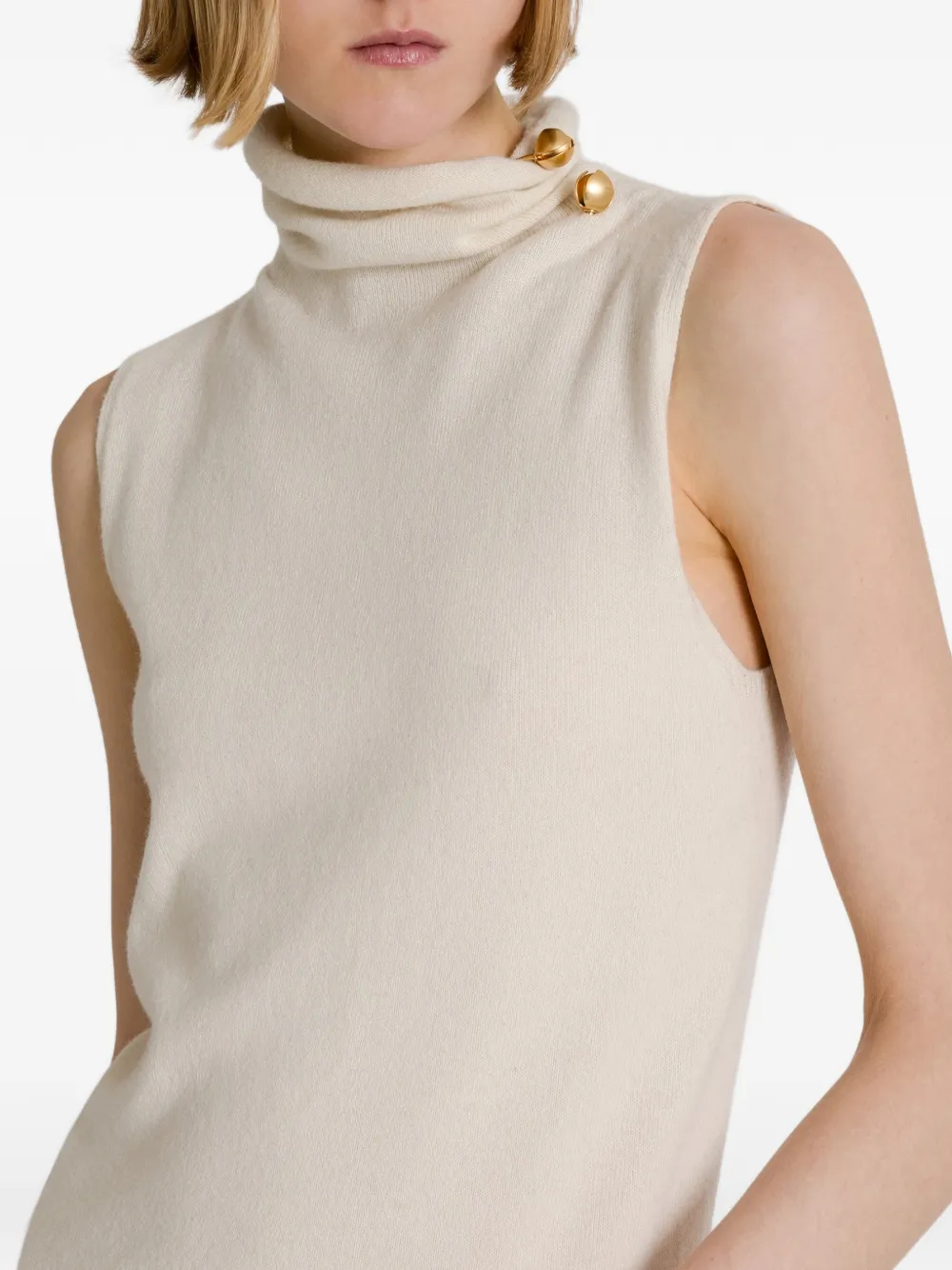 Alberta Ferretti Mouwloze top Beige