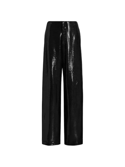 Alberta Ferretti pantalones bordados con lentejuelas