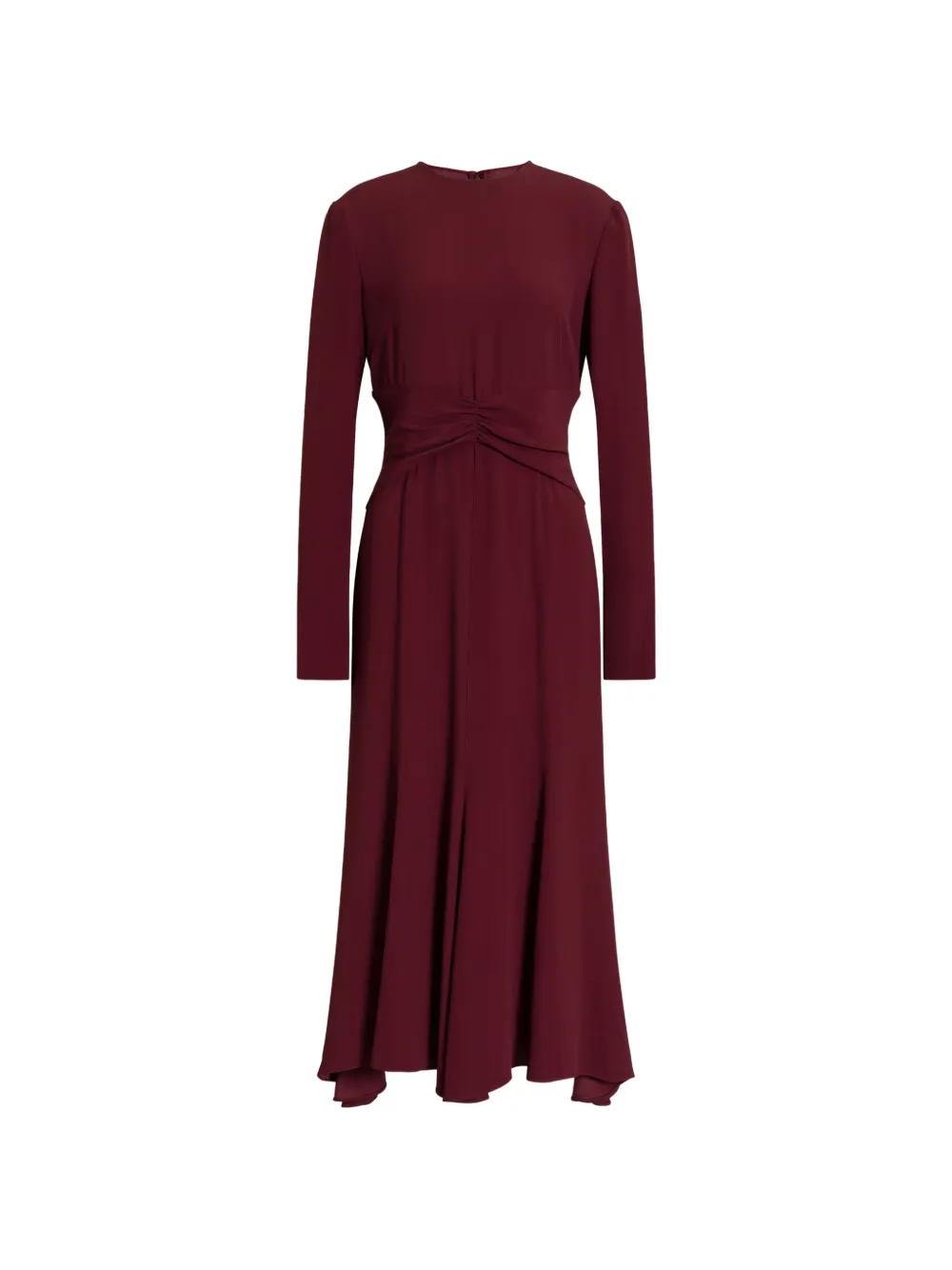 Alberta Ferretti Abito midi con dettaglio arricciato - Rosso