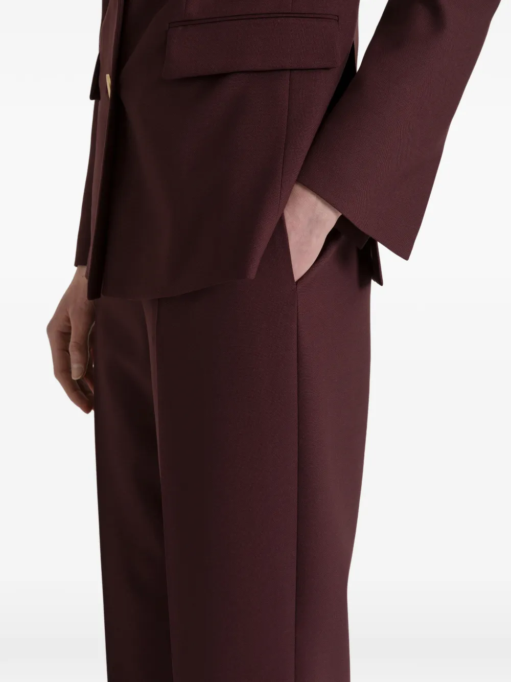 Alberta Ferretti Broek met geplooid detail Rood