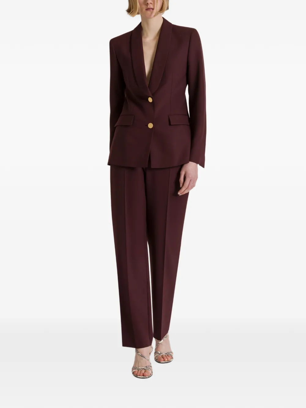 Alberta Ferretti Broek met geplooid detail Rood