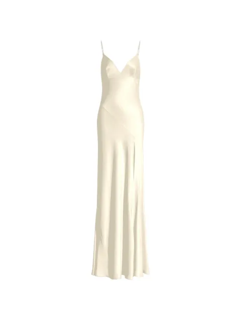 Alberta Ferretti slit V-neck maxi dress