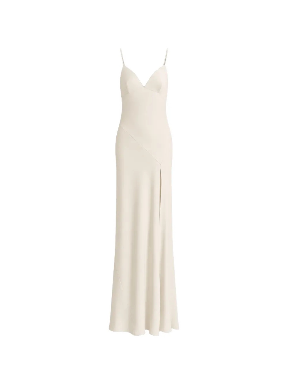 Alberta Ferretti Abito lungo con scollo a V - Bianco