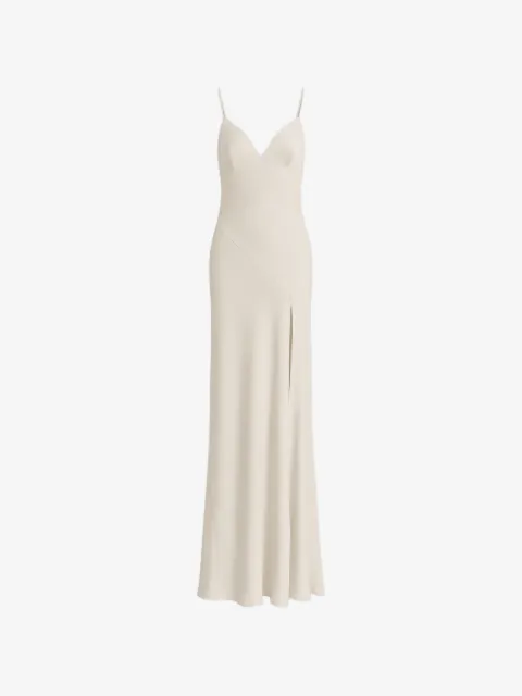 Alberta Ferretti slit V-neck maxi dress