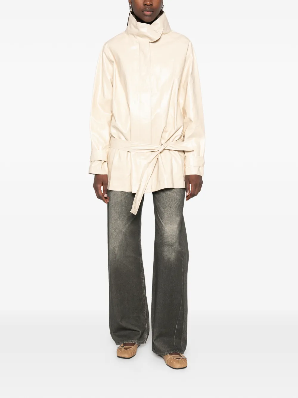 Paloma Wool Lebano jack met trechterhals Beige