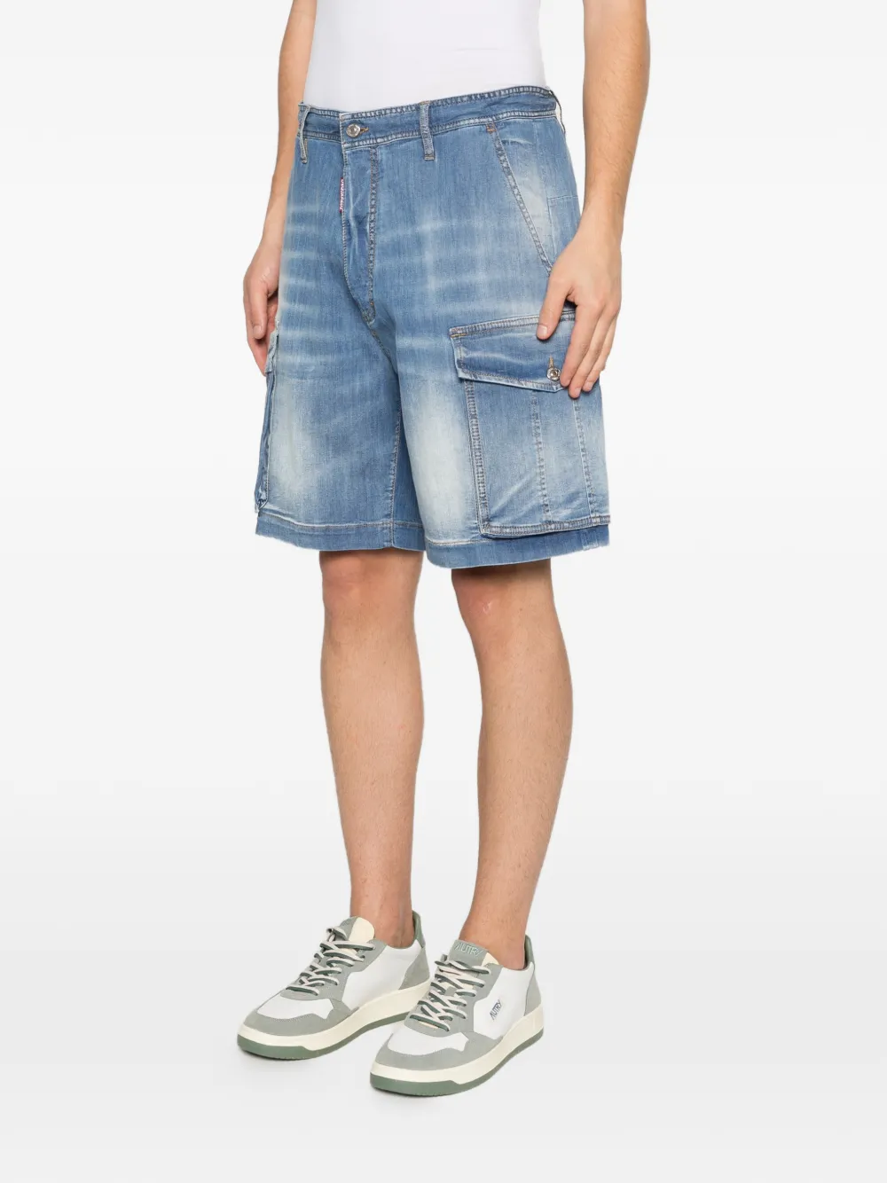 DSQUARED2 Denim cargo shorts Blauw