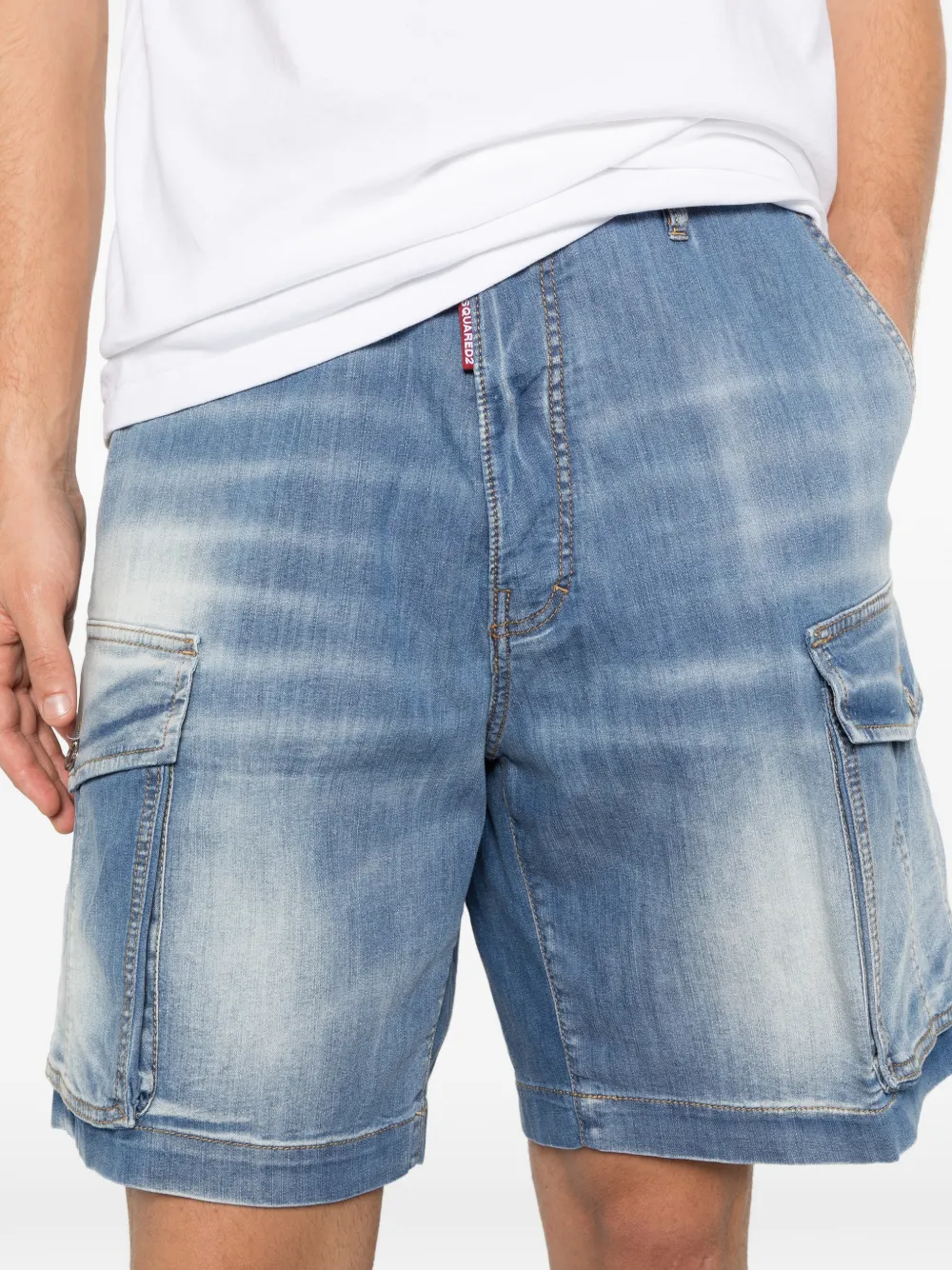 DSQUARED2 Denim cargo shorts Blauw