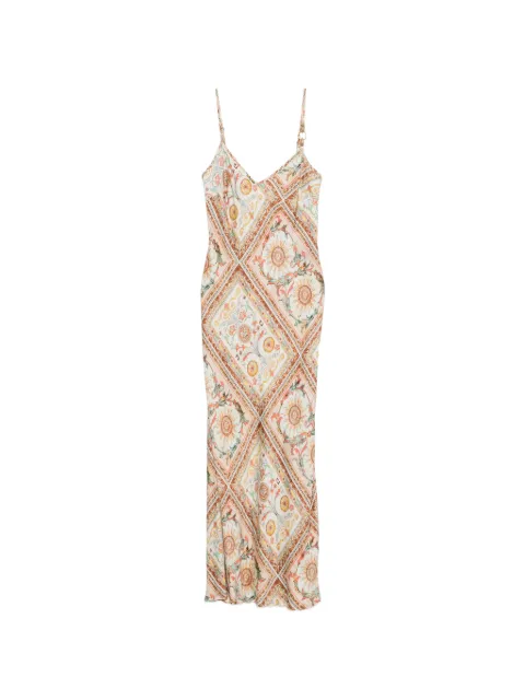Just Cavalli baroque-print hardware-detail midi dress