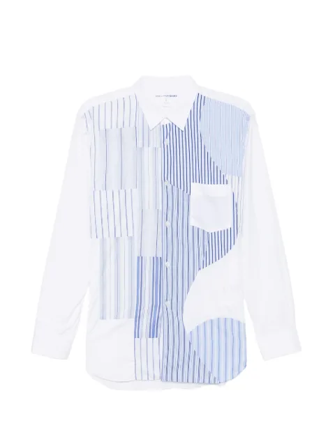 Comme Des Garçons Shirt patchwork striped shirt