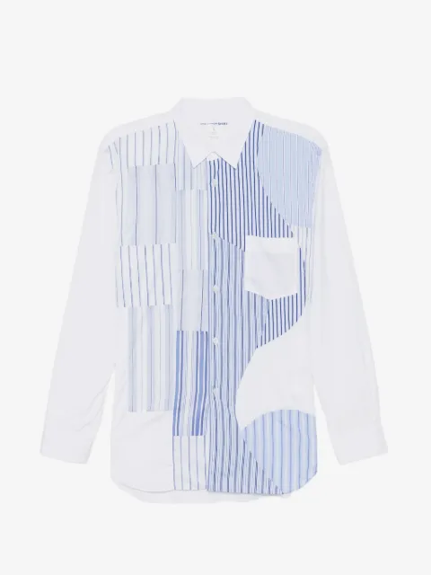 Comme Des Garçons Shirt patchwork striped shirt