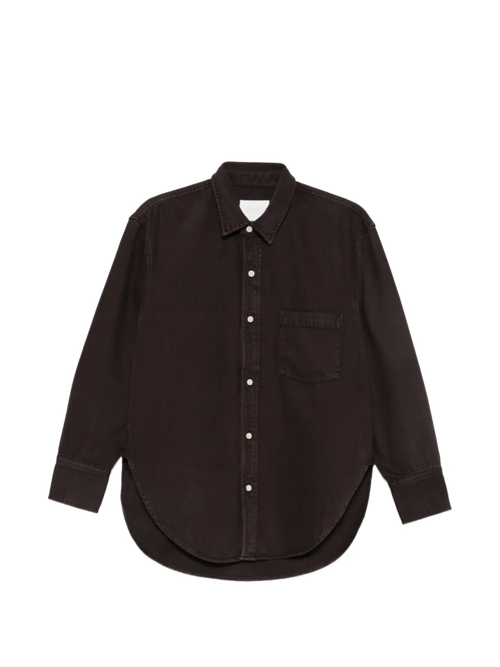 Citizens of Humanity Carter curved-hem shirt - Brown