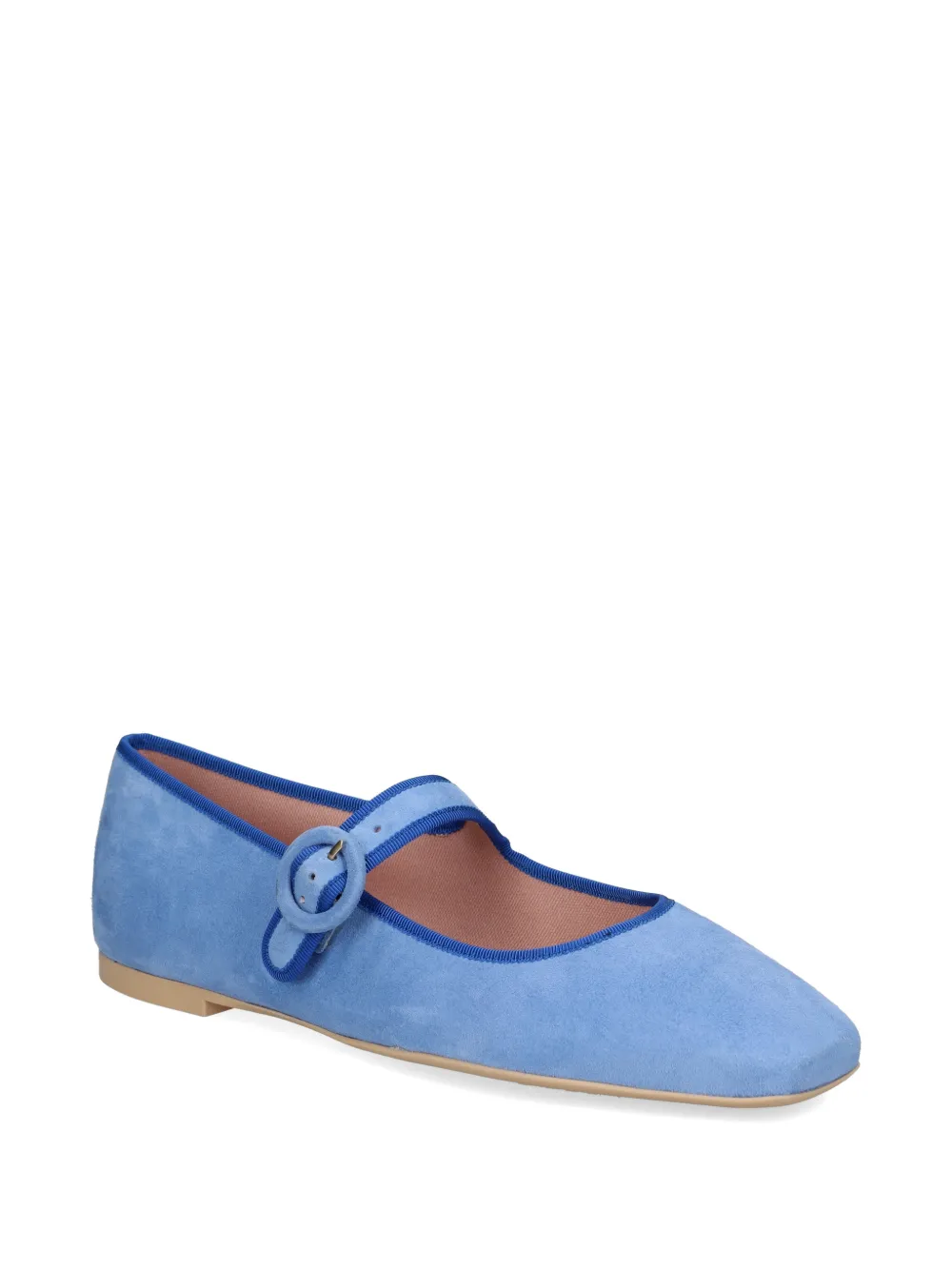 Pretty Ballerinas Camille buckle strap ballet flats Blauw
