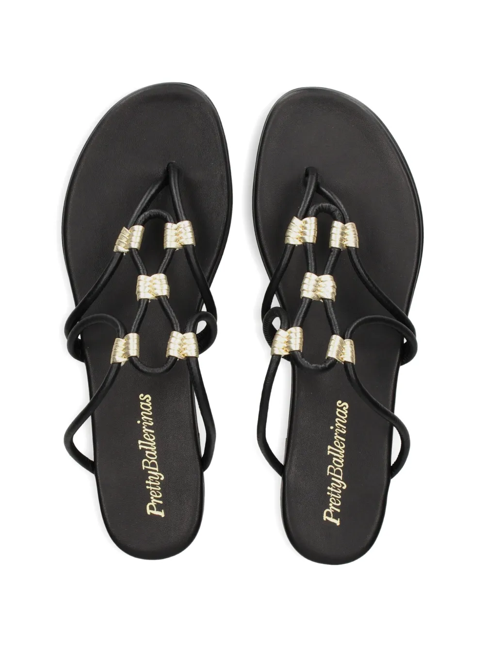 Pretty Ballerinas Judy leather sandals Zwart