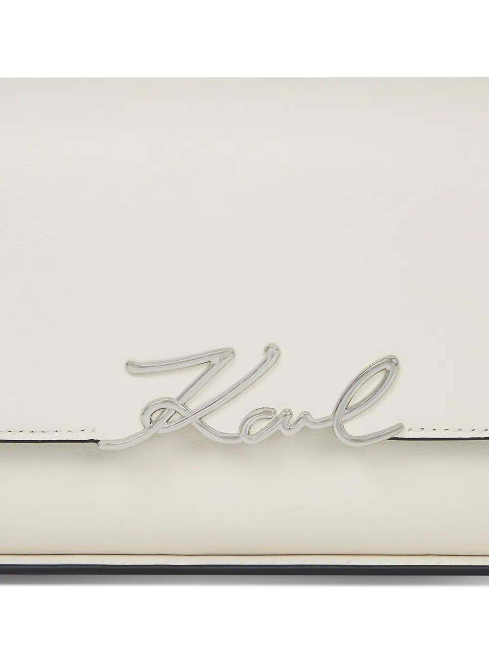 Karl Lagerfeld K Signature leren schoudertas Wit