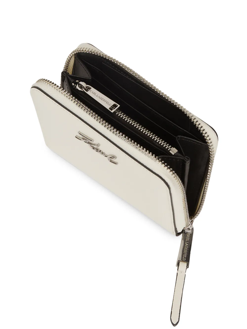 Karl Lagerfeld Signature portemonnee met rits Wit