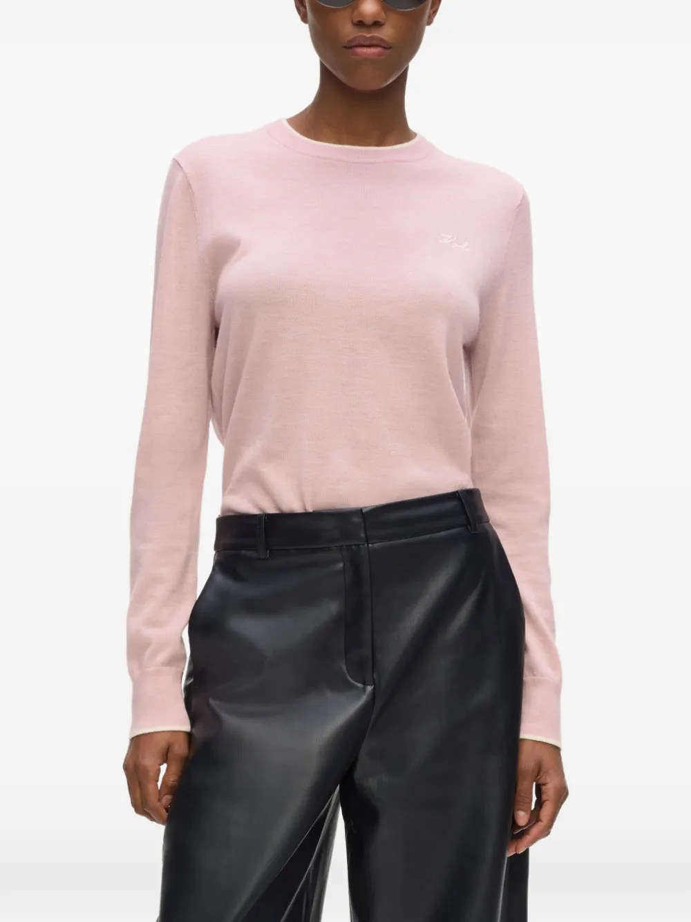 Karl Lagerfeld Trui van merinowol Roze