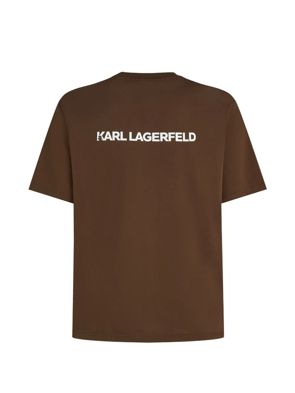 Karl Lagerfeld T-shirt met logoprint Bruin
