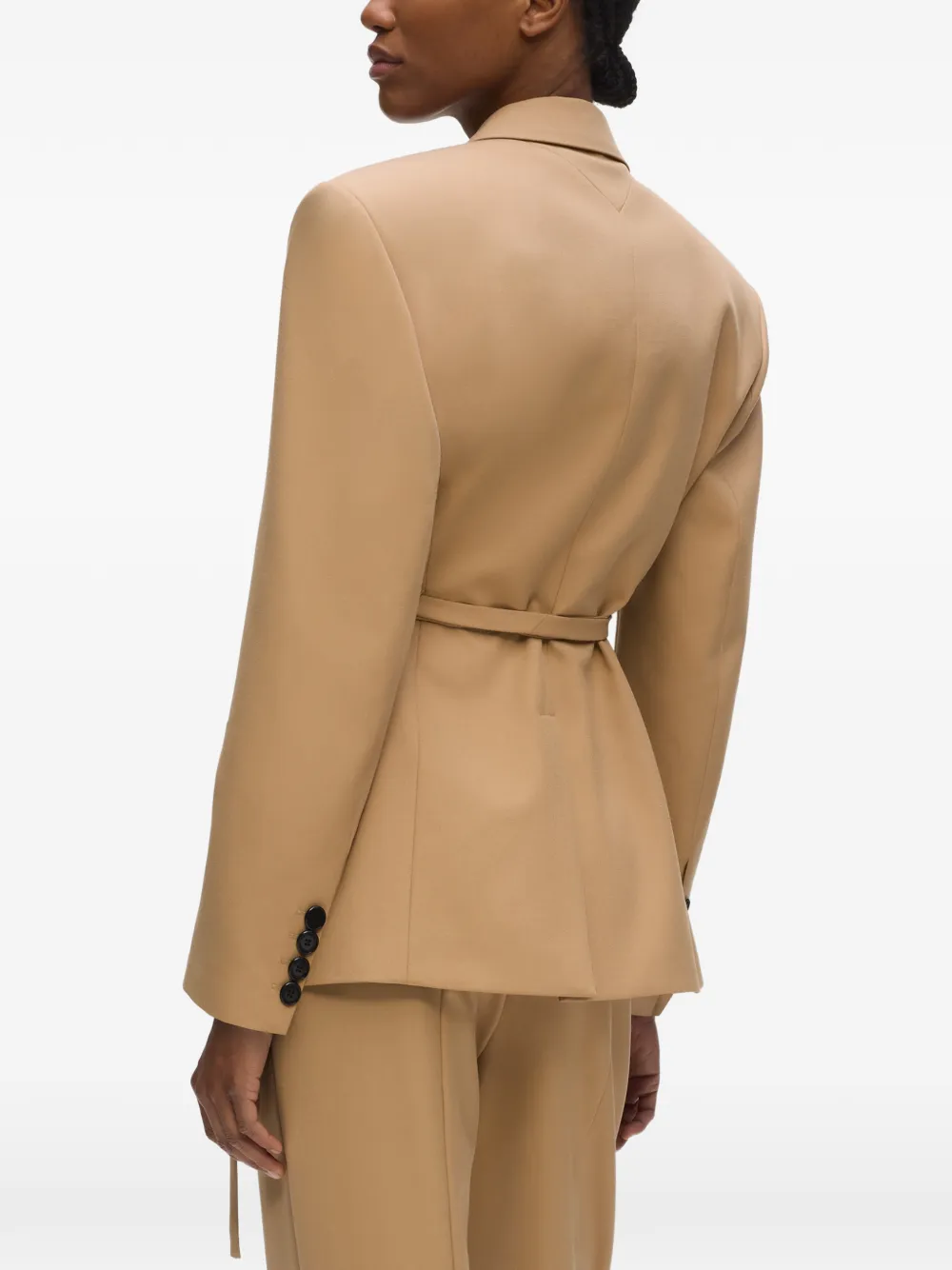 Karl Lagerfeld Blazer met dubbele rij knopen Beige