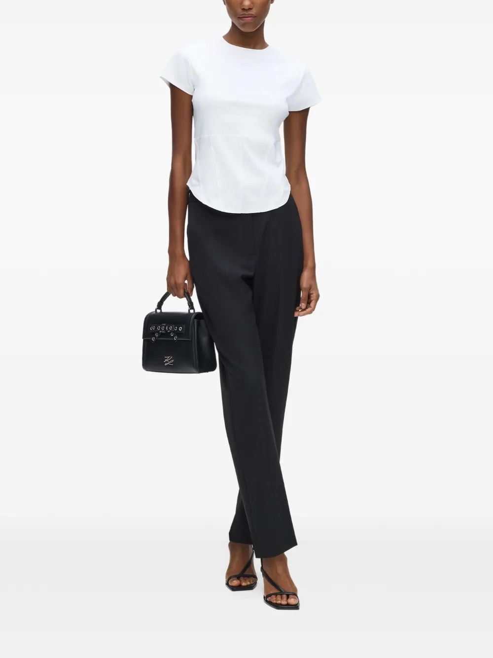 Karl Lagerfeld Blouse in korset-stijl Wit